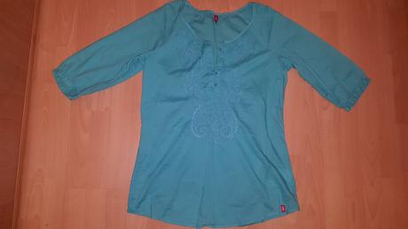 Tyrkysova tunika s vysivkou vel.l, esprit,l