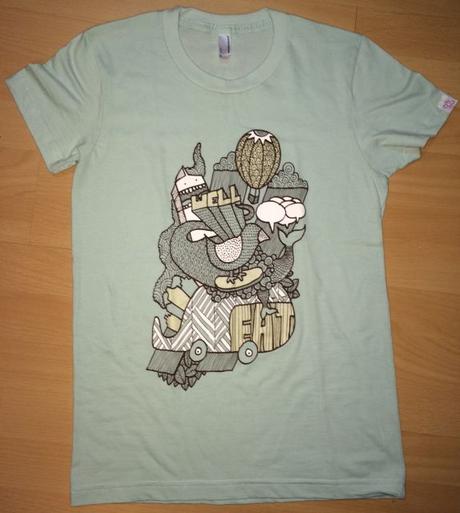 Mentolové tričko american apparel, m