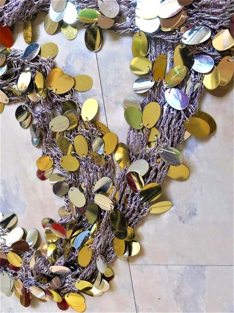 Spoločenská trblietavá šatka na krk/šálik, 