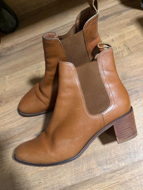 Kožené škoricové čižmy, 39