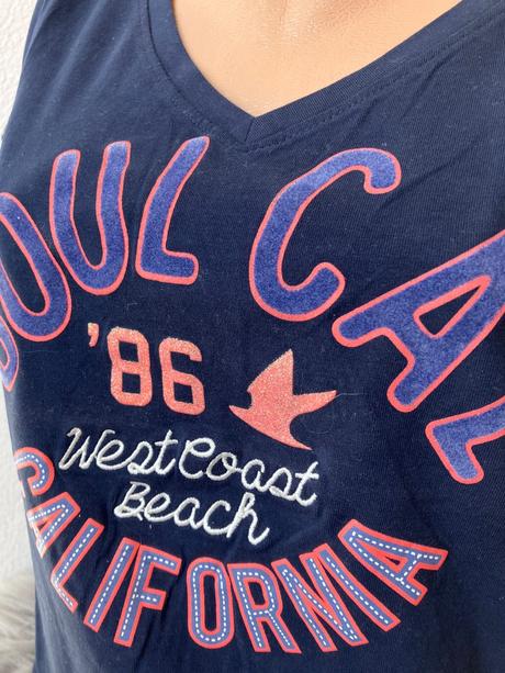 Dámske modré tričko s nápisom soul cal (m), m