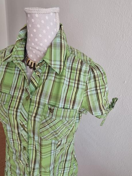 Bledozelená košieľková blúzka esprit veľ. 40, esprit,40