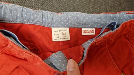 Kraťasy zara modré a červené, zara,104