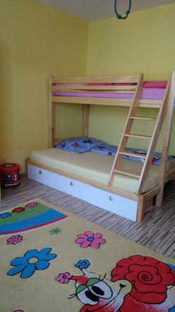 Poschodova postel, šírka (cm): 140,dĺžka (cm): 200
