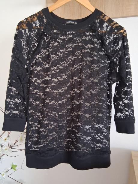 Krajkove tričko s 3/4 rukávom, terranova,m