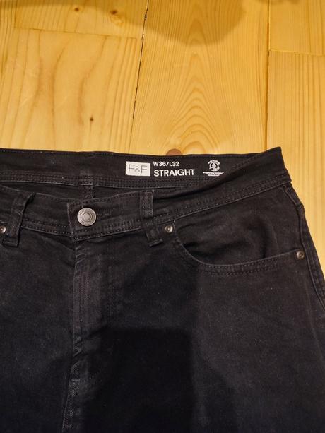 Pánske čierne džínsy, f&f,xl