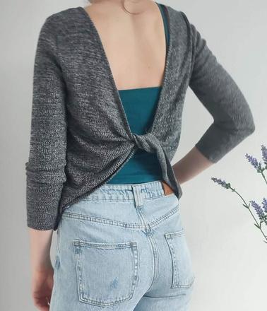 Svetrík so zaujímavým dizajnom vzadu h&m, h&m,s