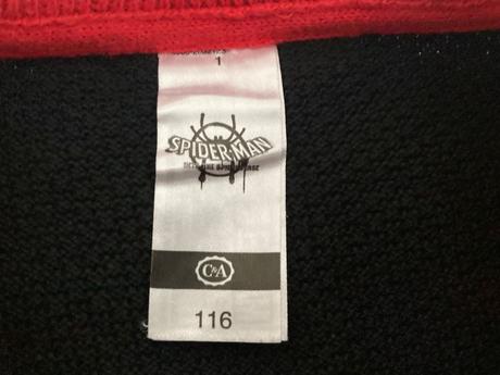 Spiderman glitrový svetrík veľ. 116, c&a,116