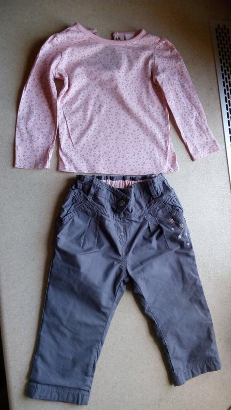 Súpravička hviezdička - nohavice, tričko, c&a,80