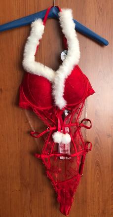 Nové červené sexy čipkované push-up body, 75 c, new yorker,75c