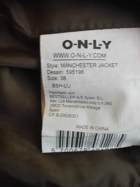 Vlnené sako only veľ. 36-38, only,38