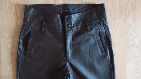 Hnedé koženkové nohavice tramontana, m