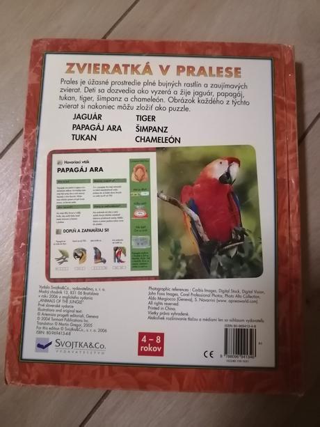 Zvieratká v pralese 6x puzzle, 