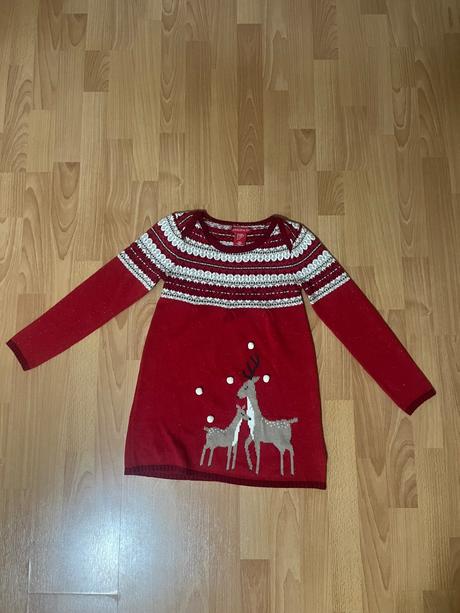 Šaty s vianočným vzorom, 128