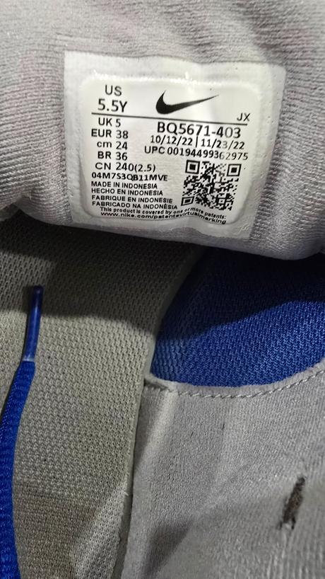 Detské bežecké topánky nike, 38