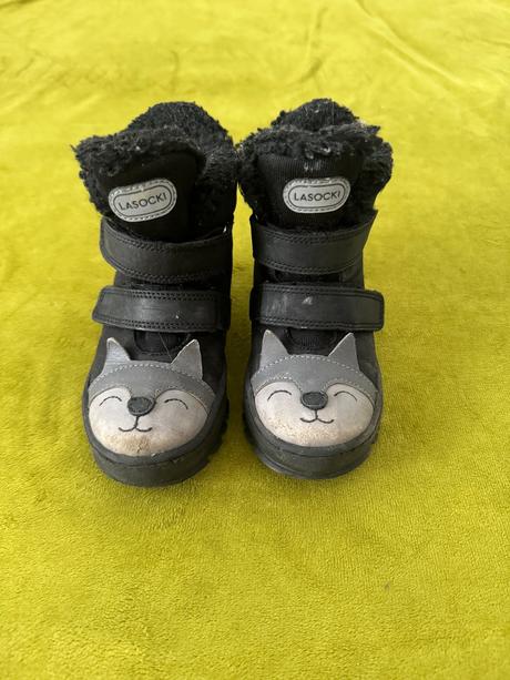 Detské zimné čižmy, kožené, nepremokavé, lasocki, lasocki,25