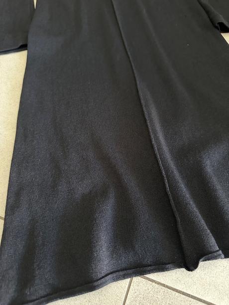 Čierne pletené šaty, s