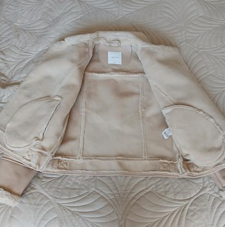 Bunda s kožušinovým golierom,veľ.32, mohito,32