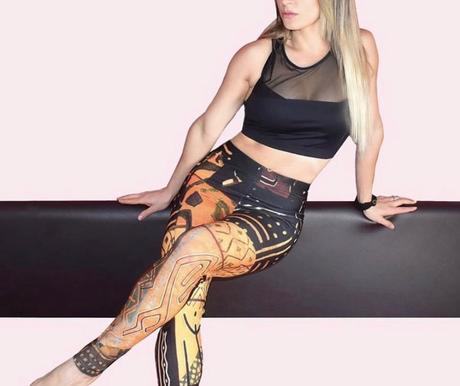 Legíny afro print, s