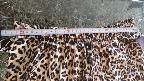 Široké leopardie nohavice v páse na gumu, m