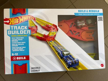 Hot wheels track builder sady, dráhy, spojky, 