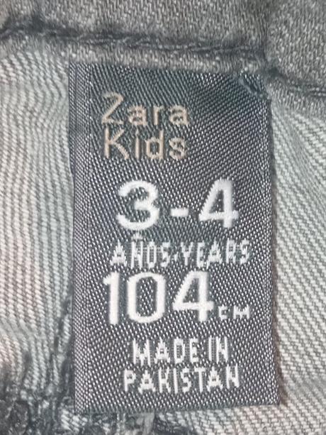 Dievčenské sivé rifle zara 3-4 r., zara,104