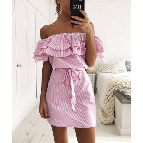 Letne ruffle saty, m / s