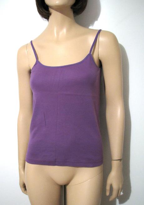 Fialové bavlnené tielko, l