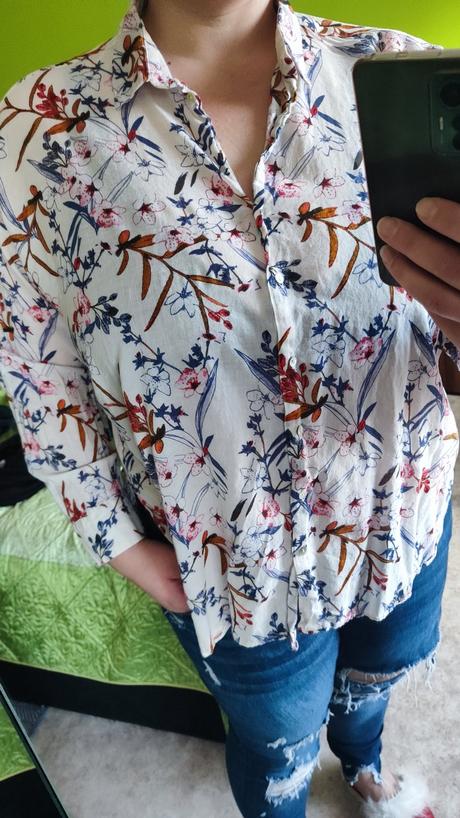 Kvetinová košeľa, h&m,44