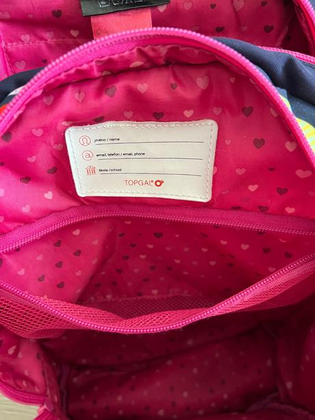 Školský vak, topgal farebne pierka,