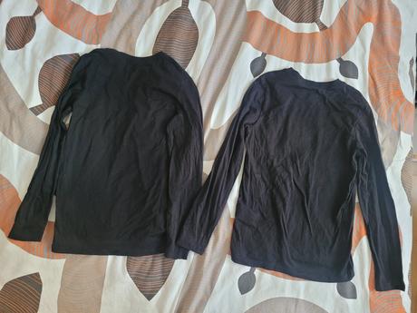 Tričko s dlhým rukávom dvojicky motív kostra, h&m,122