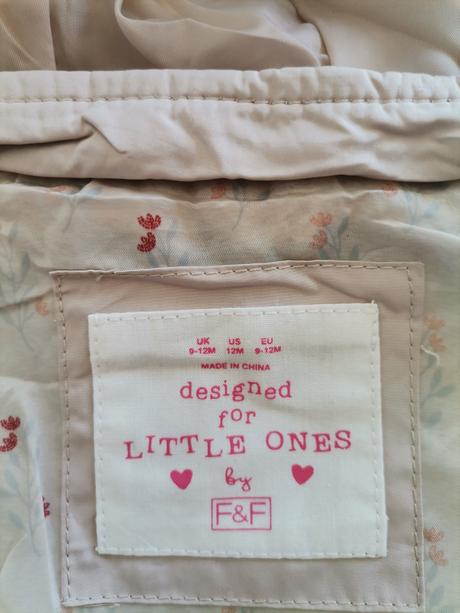 Dievčenska krémová zimná bunda, f&f,80