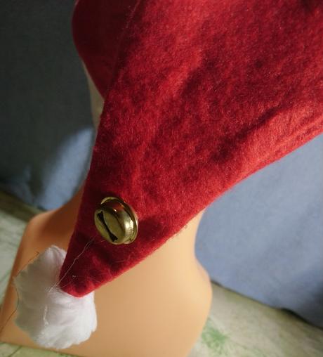 Vianočná, mikulášska čiapka so zvončekom,