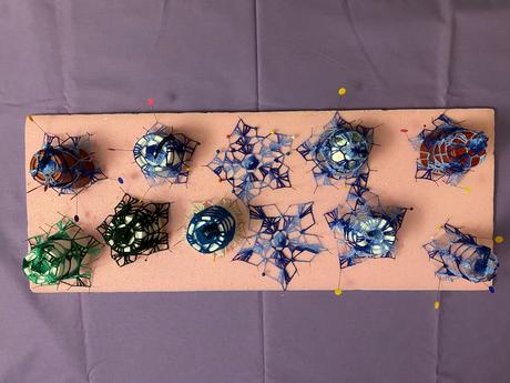 Hačkované vianočné ozdoby, 