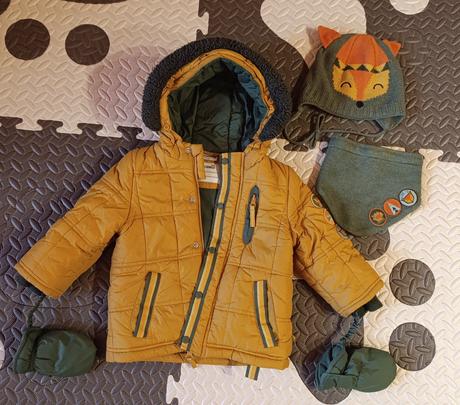 Vetrovka s rukavicami + čiapka šál, coccodrillo,80