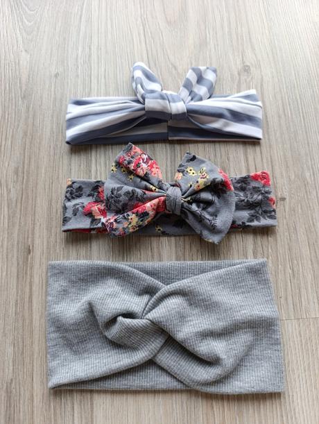 Set - 3 dievčenské sivé čelenky, 