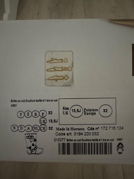 Kožené čižmy, vertbaudet,32