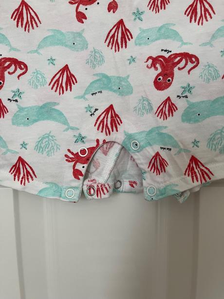 Letny romper/dupacky s kratkym rukavom, 80