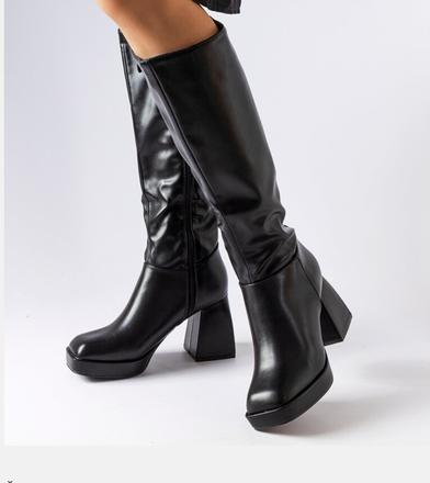 Čižmy na hrubom podpätku, 38