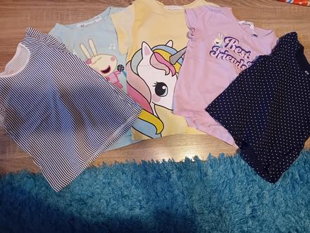 Letné dievčenské tričká zn. handm veľ.110-116, h&m,134