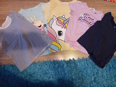 Letné dievčenské tričká zn. handm veľ.110-116, h&m,134