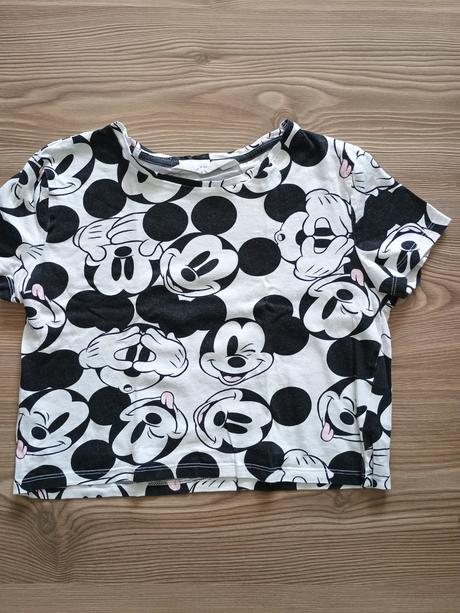 Crop top tricko mickey, hm, 134/140, h&m,134