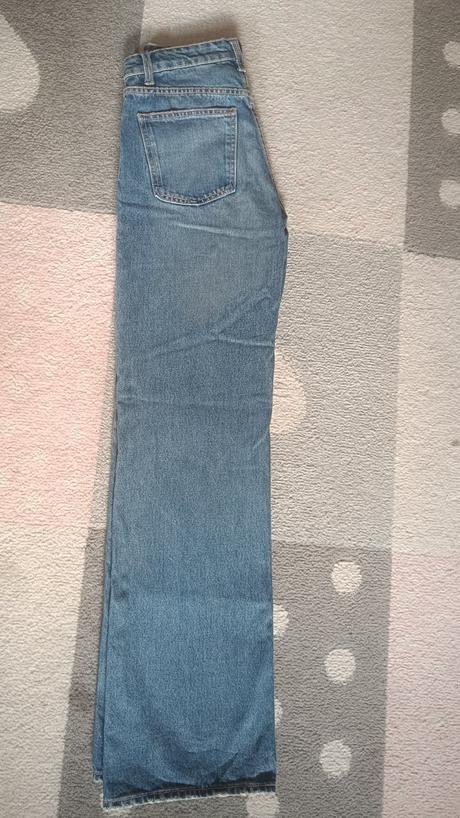 Rifle 34 rovné široké zara + body top 34-36 velk, xs