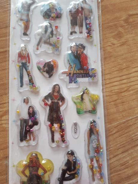 3d mini nalepky hannah montana s goralkami, 