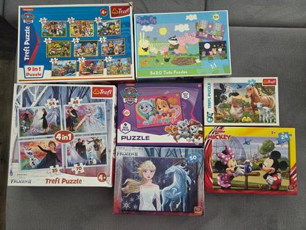 Puzzle ( minnie, labkova patrola, peppa pig), 