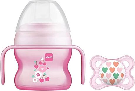 Mam hrnček starter cup ružová 150ml, 4m+ + cumlík, mam