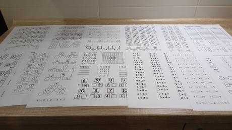 Pracovné listy na matematiku pre prvákov, 