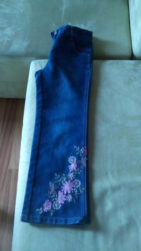 Riflove nohavice s vysivkou, mothercare,116