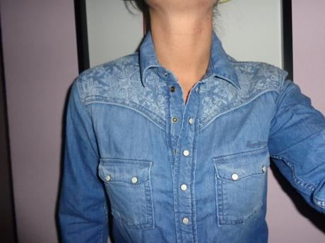 Riflová košeľa, pepe jeans,s