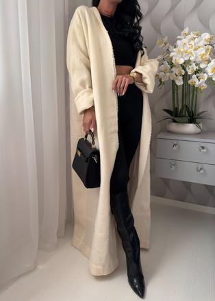 Zara - smotanový vlnený kabát, zara,m